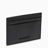 BURBERRY BURBERRY NAVY BLUE CARD HOLDER WITH CHECK MOTIF