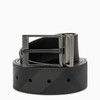 BURBERRY BURBERRY SMOKE BLACK/GRAPHITE VINTAGE CHECK BELT IN REVERSIBLE COATED CANVAS