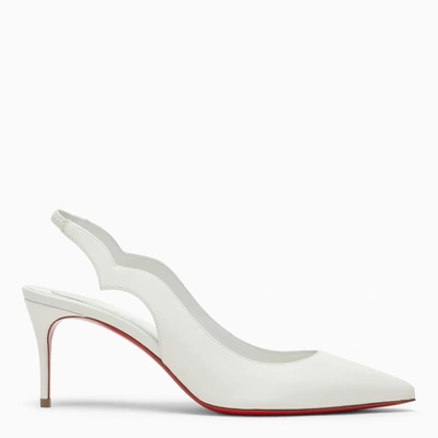 Christian Louboutin Womens Bianco Hot Chick 70 Leather Slingback Heels In White