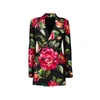 Dolce & Gabbana Black Floral Fiori Pittorici Mini Bodycon Dress In Gold