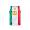 Dolce & Gabbana White Green Sleeveless Top Italian Flag Basket T-shirt