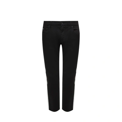 Dolce & Gabbana Side Stripe Jeans In Black