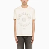 GOLDEN GOOSE GOLDEN GOOSE WHITE COTTON OVERSIZE T SHIRT WITH PRINT