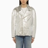 HALFBOY HALFBOY SILVER LEATHER JACKET