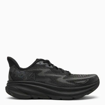 Hoka One One Clifton 9 Running Shoe In Black / Black