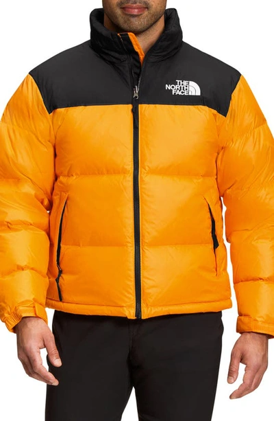 The North Face Orange 1996 Retro Nuptse Down Jacket In Beige