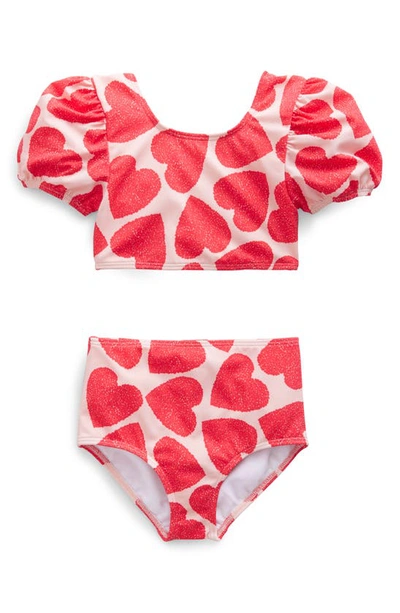 MINI BODEN KIDS' PUFF SLEEVE TWO-PIECE SWIMSUIT