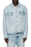 Purple Brand Crystal Galore Denim Jacket In Light Indigo