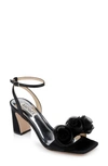Badgley Mischka Carli Rose Square Toe Sandal In Black