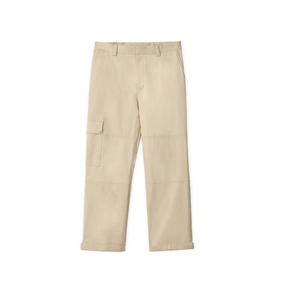 Loewe Cropped Cargo Trousers In Beige