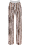 MISSONI MISSONI SEQUINED KNIT PANTS WITH WAVY MOTIF