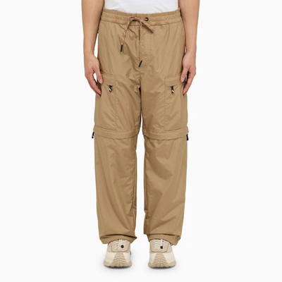 Moncler Grenoble Beige Convertible Trousers In Cream