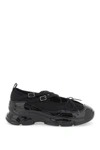 Simone Rocha Crystal Buckle Tracker Leather-trimmed Shoes