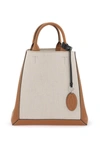 TOD'S TOD'S CANVAS & LEATHER SMALL TOTE BAG