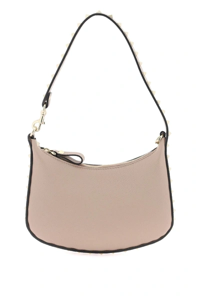 Valentino Garavani Rockstud Mini Hobo Bag In Powder