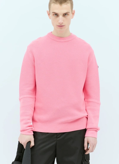 Moncler Crewneck Sweater In Pink