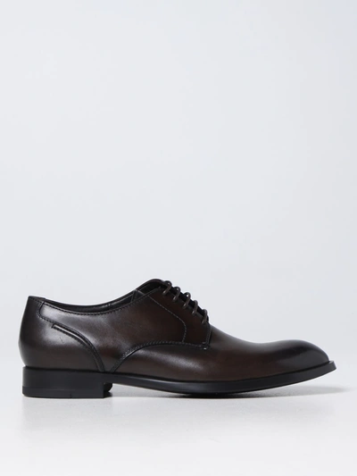 Zegna Lace Up And Monkstrap Leather In Dark