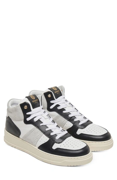 Greats Men's Saint James Mid Lace Up Sneakers In White Black
