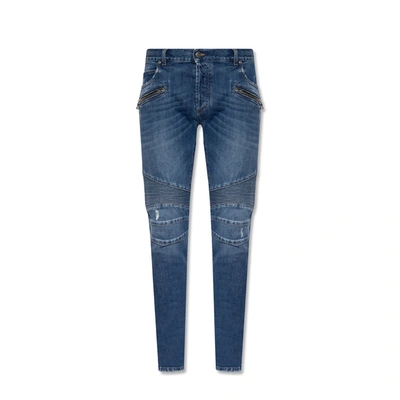 Balmain Slim Fit Jeans In Blue