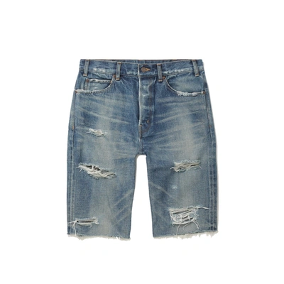 Celine Céline Kurt Denim Shorts In Blue