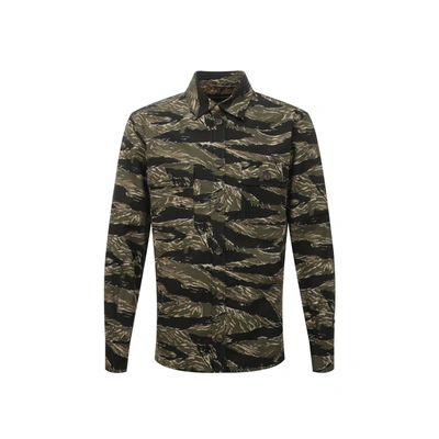 Dolce & Gabbana Camouflage Shirt In Green