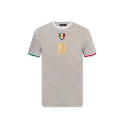 Dolce & Gabbana Logo T Shirt In Grey