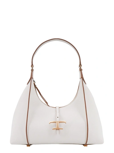 Tod's Small T Timeless Shoulder Bag In White