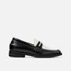 DUKE & DEXTER WOMEN'S WILDE BLACK + WHITE PENNY LOAFER - WOMEN'S