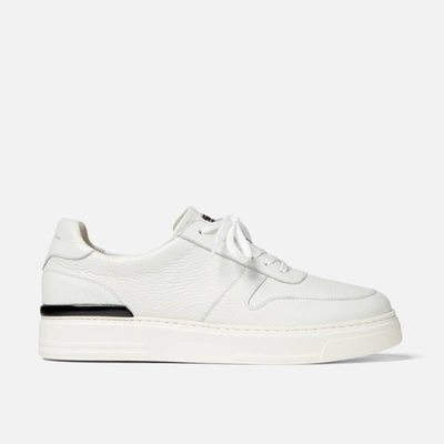 Duke & Dexter Ritchie Hand-stitched Leather Low-top Trainers In White