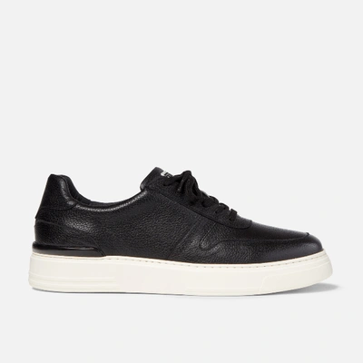 Duke & Dexter Ritchie Hand-stitched Leather Low-top Trainers In Black