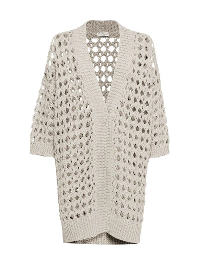 BRUNELLO CUCINELLI OPENWORK CARDIGAN