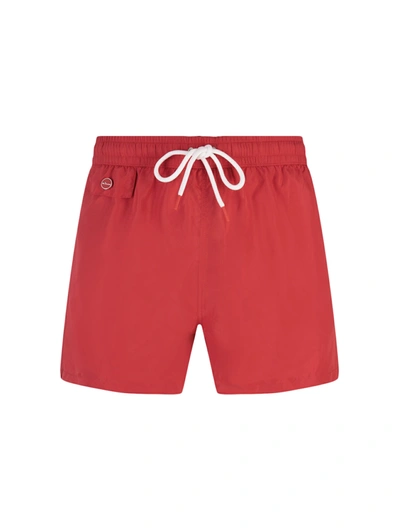 Kiton Swim Shorts Swimwear In Red