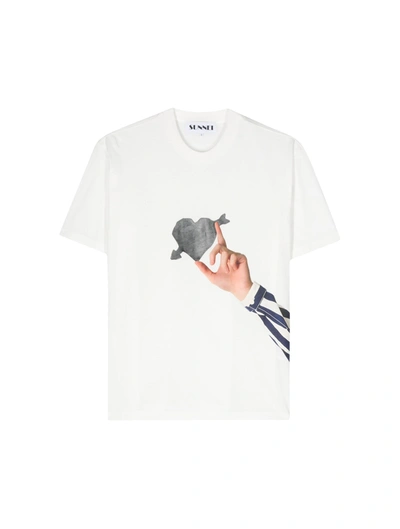 Sunnei Cuore Di Pietra T-shirt In White