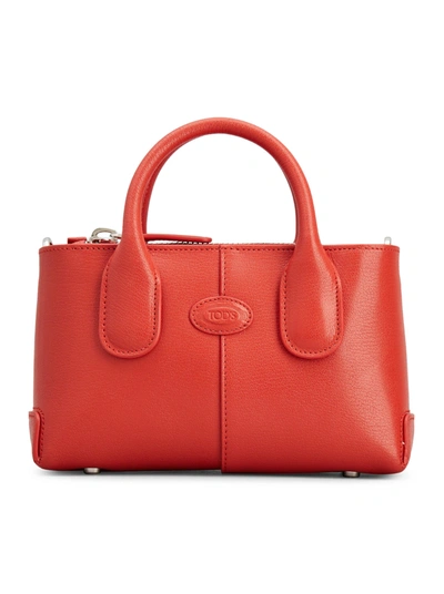 Tod's Mini Leather Bag In Red
