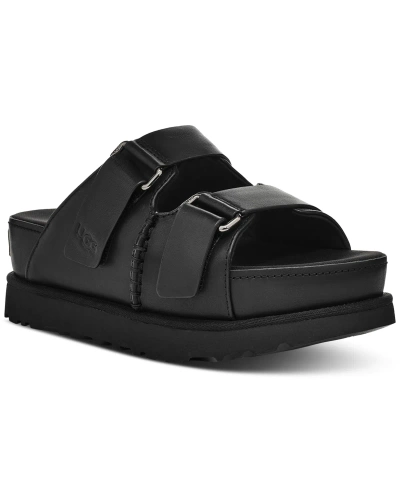 Ugg Women's Goldenstar Hi Slide Double Strap Platform Sandals In Black