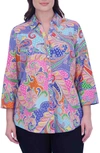FOXCROFT FOXCROFT MARY PAISLEY BUTTON-UP SHIRT