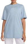 Nike Oversize Embroidered T-shirt In Blue