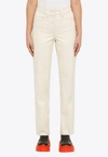 Sunnei Regular Cream Jeans In Beige