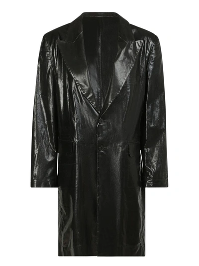 Mm6 Maison Margiela Leather Jacket In Black