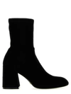 Stuart Weitzman Flareblock Womens Suede Pull On Ankle Boots In Black