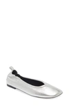 3.1 Phillip Lim Id Stretch Metallic Ballerina Flats In Silver