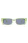 Aire Orion 53mm Rectangular Sunglasses In Glowing Green Marble