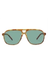 Aire Monoceros 57mm Aviator Sunglasses In Brown