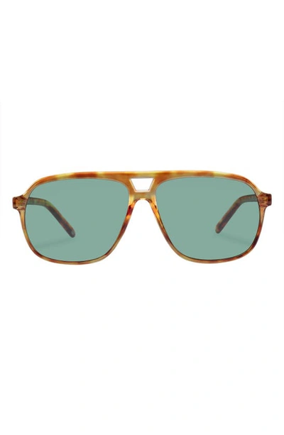 Aire Monoceros 57mm Aviator Sunglasses In Vintage Tort