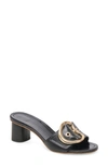 Dolce Vita Laika Womens Leather Slip-on Heels In Grey/ White Leather