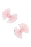 BABY BLING 2-PACK FAB TULLE BOW HAIR CLIPS