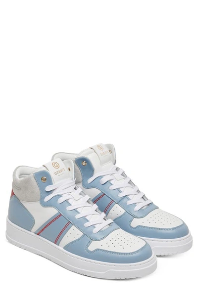 Greats Men's Saint James Mid Lace Up Trainers In White/blue