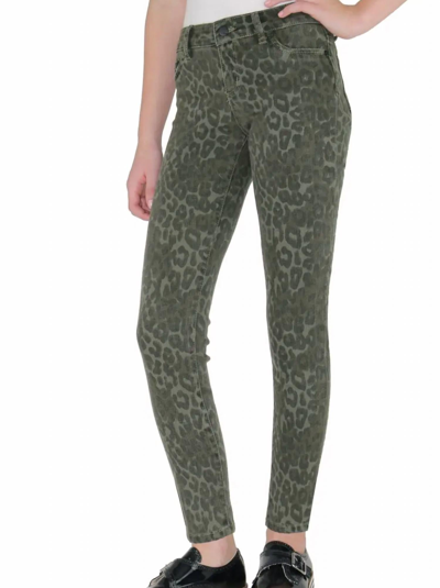 Tractr Kids' Girls Diane Basic Mid-rise Skinny In Green