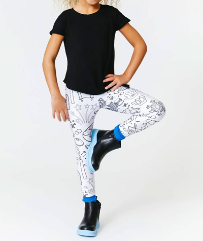 Terez Kids' Girl's Hanukkah Coloring Leggings In Multi