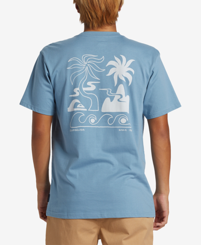 Quiksilver Men's Tropical Breeze Mor Short Sleeve T-shirt In Blue Shadow